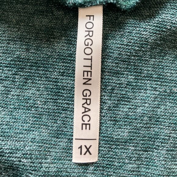 Forgotten Grace Hooded Cardigan Open Front Sweater Women Size 1X - Picture 5 of 10